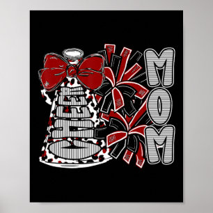 Affiche Pom-Pom Maman Coquette Football Saison Jour de Mat