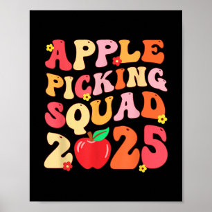 Affiche Pomme cueillette Squad 2025 Automne fermier Apple