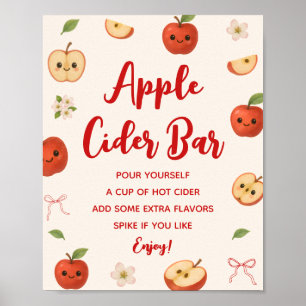 Affiche Pomme de ma Baby shower oculaire Apple Cider Bar