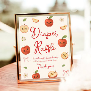 Affiche Pomme de mon Baby shower oculaire Déchets Raffle