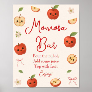 Affiche Pomme de mon Baby shower oculaire Momosa Bar