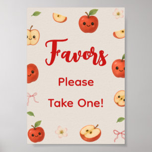 Affiche Pomme de mon Baby shower oeil Favoriser