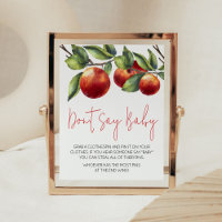 Pomme de notre Baby shower oculaire Ne pas dire bé
