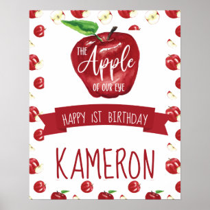 Affiche Pomme de notre oeil, tout âge heureux fête d'anniv