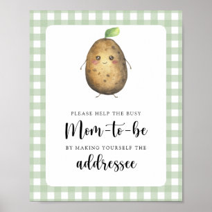 Affiche Pomme de terre - Aider la future maman occupée