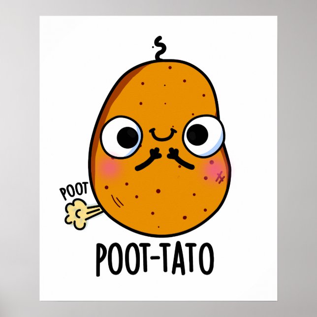 Affiche Pomme de terre amusant Farting Pun de pomme de ter (Devant)
