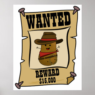 Affiche Pomme de terre Cowboy Recherché