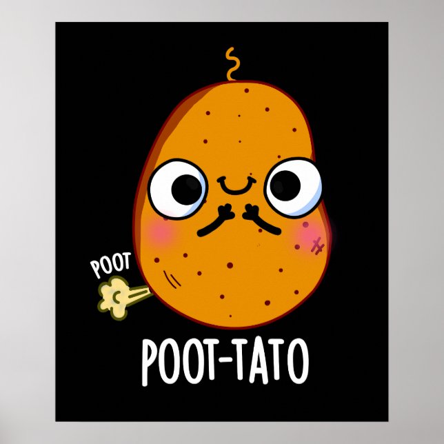 Affiche Pomme de terre drôle Farting Potato Pun de pomme d (Devant)