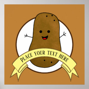 Affiche Pomme de terre personnalisée joyeuse
