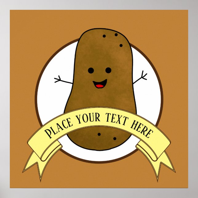 Affiche Pomme de terre personnalisée joyeuse (Devant)