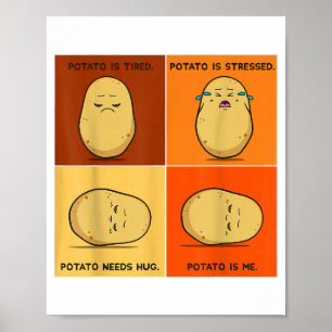 Affiche Pomme de terre Spud Légume racine Tater Végétalien