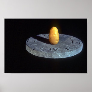 Affiche Pomme de terre sur le cadran solaire antique