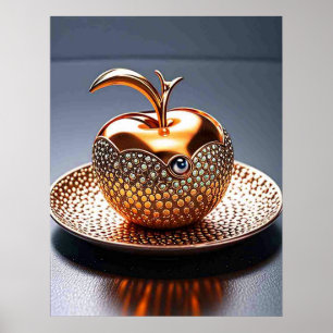 Affiche Pomme d'or sur une assiette