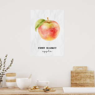 Affiche Pomme du marché aux fruits