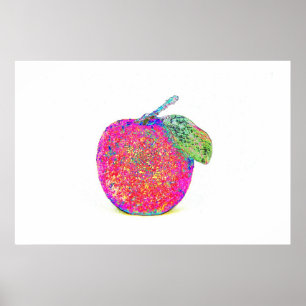 Affiche Pomme étincelante Pop Art