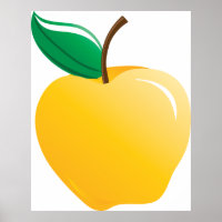 Pomme jaune dorée