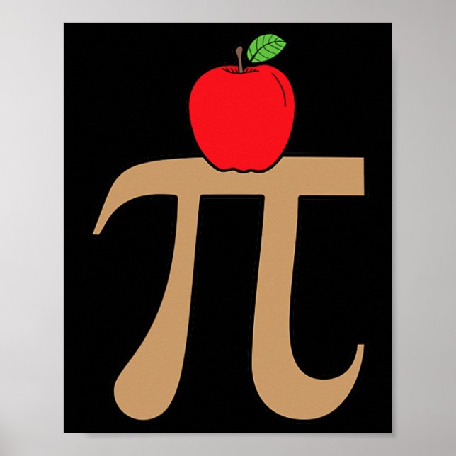 Affiche Pomme Pie Pi Math Pun (Devant)
