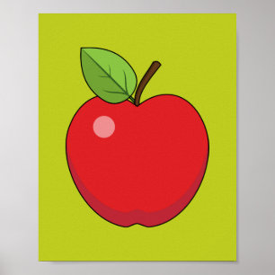 Affiche Pomme rouge