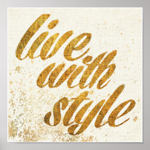 Affiche Pomme sauvage   Live With Style - Citation Fille