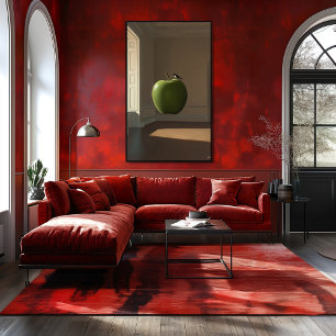 Affiche Pomme verte flottante et oiseaux - Surreal Dreamsc