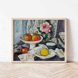 Affiche Pommes dans une cuvette blanche   George Leslie Hu