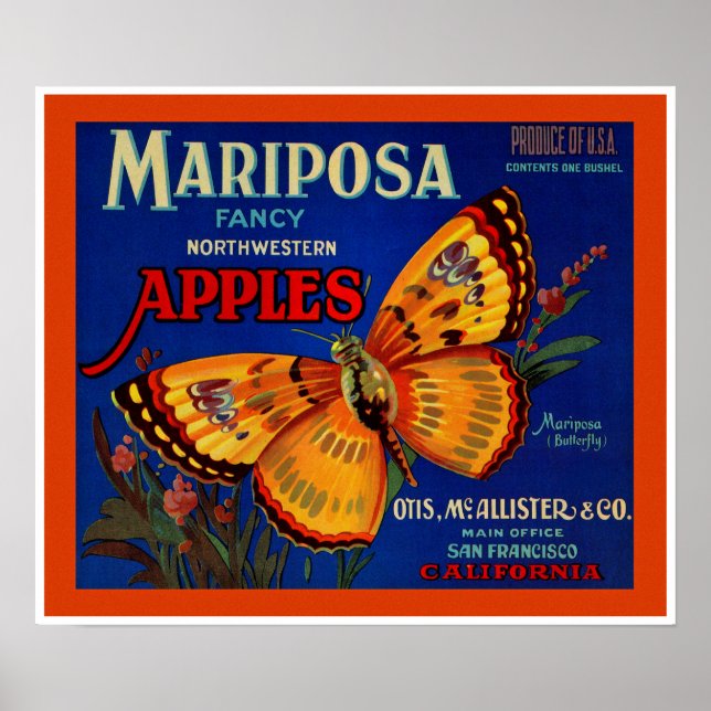 Affiche Pommes de Mariposa (Devant)