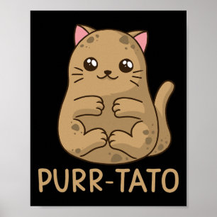 Affiche Pommes de terre Amoureux des chats de chat Purtato