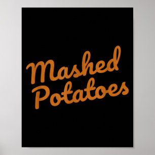 Affiche Pommes de terre écrasées Noël drôle Thanksgiving v
