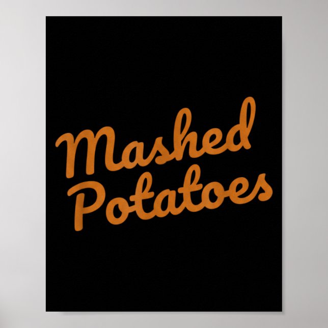 Affiche Pommes de terre écrasées Noël drôle Thanksgiving v (Devant)