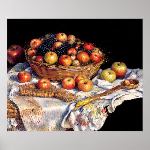 Affiche Pommes et raisins