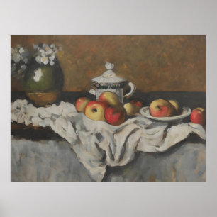 Affiche Pommes imprimées de cuisine agricole - vie morte