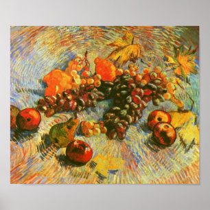 Affiche Pommes poires citrons et raisins Van Gogh Art