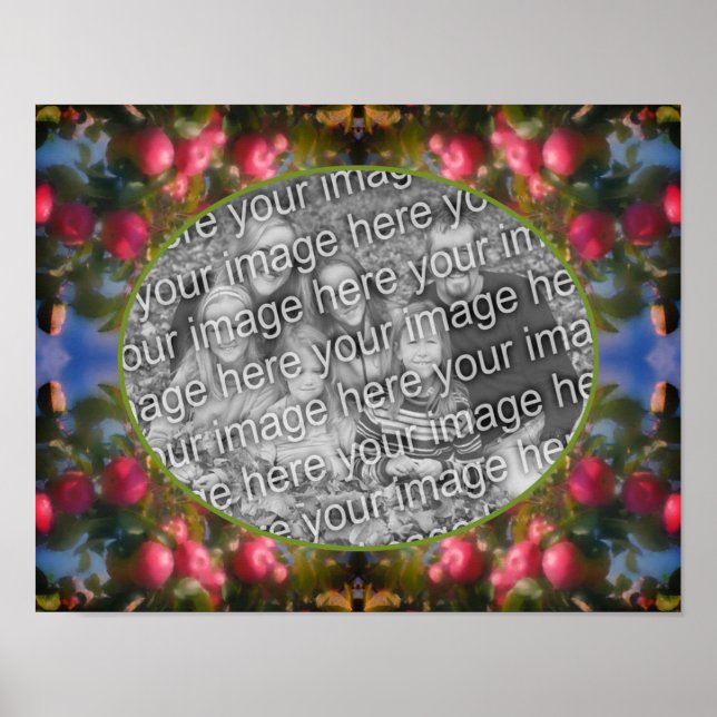 Affiche Pommes Rouges Sur Arbre Ajouter Votre Photo (Devant)