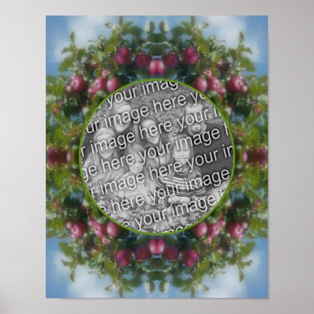 Affiche Pommes Rouges Sur Arbre Créer Votre Propre Photo (Devant)