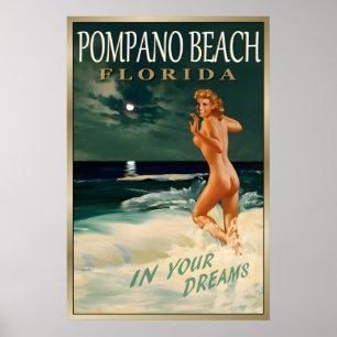 Affiche Pompano Beach FLORIDE Original Marilyn Monroe