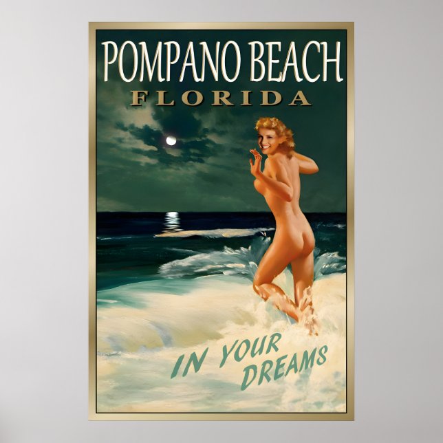 Affiche Pompano Beach FLORIDE Original Marilyn Monroe (Devant)