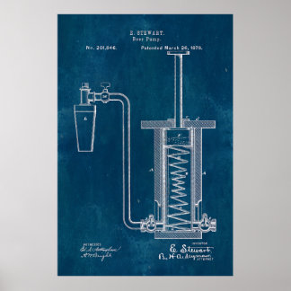 Affiche Pompe à bière Blueprint