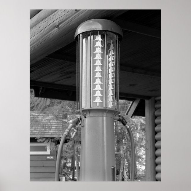 Affiche Pompe à gaz visible ancienne (Devant)