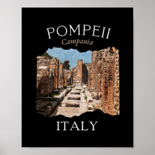 Affiche Pompéi Italie Touriste Souvenir Europe Vacances Ro