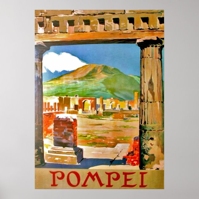 Affiche Pompéi, site archéologique, Italie (Devant)