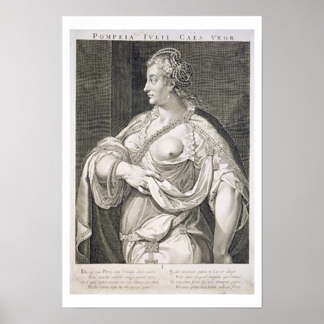 Affiche Pompeia (d. AD 122) épouse de Jules César (engravi (Devant)