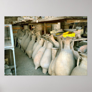 Affiche Pompeii, amphorae romains