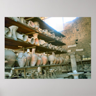 Affiche Pompeii, réserve pour la poterie excavée