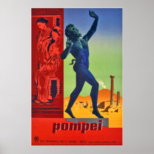 Affiche Pompeii Sculptures and Art, Naples, Italy