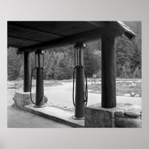 Affiche Pompes à gaz anciennes visibles