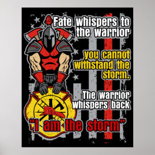 Affiche Pompier Je suis la tempête