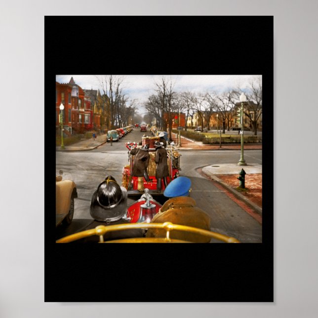 Affiche Pompier - Retour À La Station 1943 Sti (Devant)