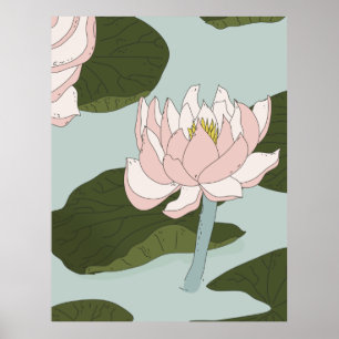 Affiche Pond de lily chinois