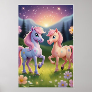 Affiche Poneys