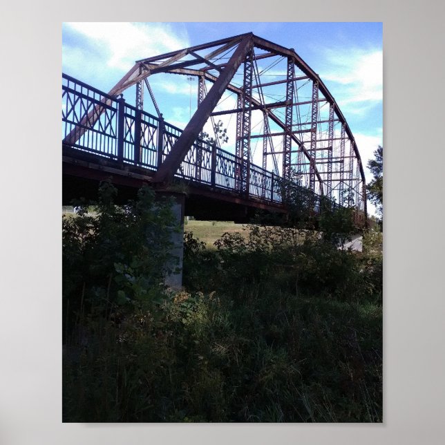 Affiche Pont à Tréteaux de Chemin de Fer (Devant)